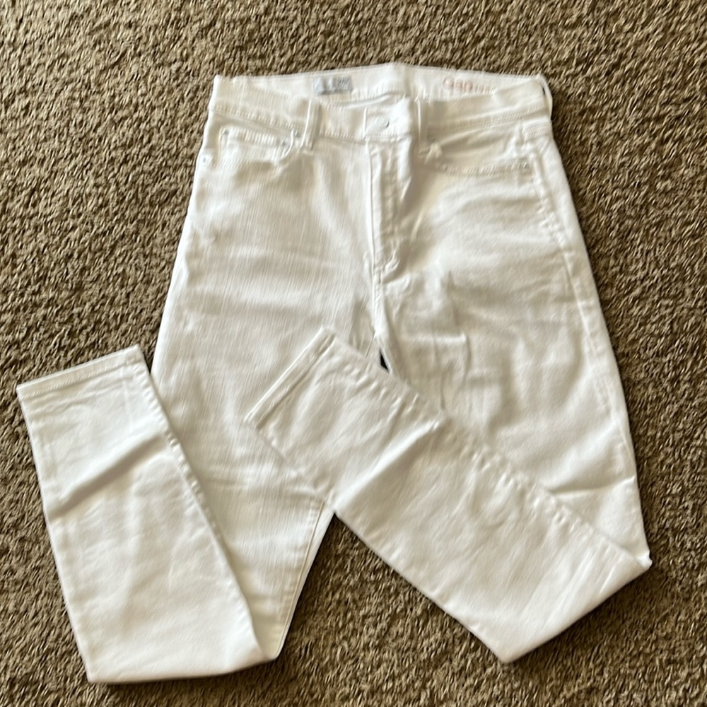 Gap White Denim True Skinny 28r